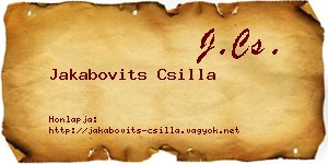 Jakabovits Csilla névjegykártya