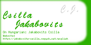 csilla jakabovits business card